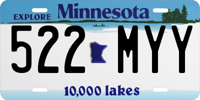 MN license plate 522MYY