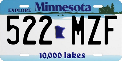 MN license plate 522MZF