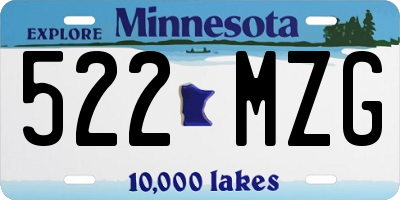 MN license plate 522MZG