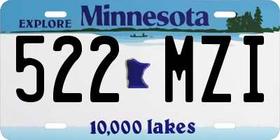 MN license plate 522MZI