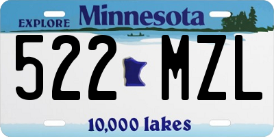 MN license plate 522MZL