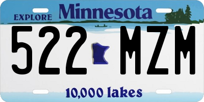 MN license plate 522MZM