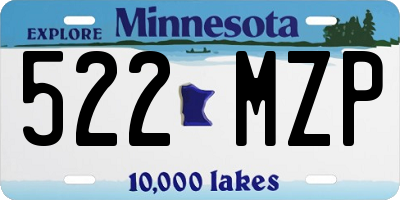 MN license plate 522MZP