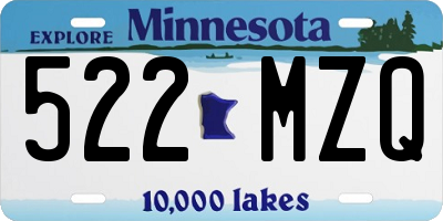 MN license plate 522MZQ