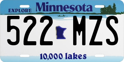 MN license plate 522MZS