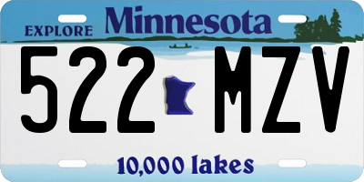 MN license plate 522MZV