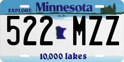 MN license plate 522MZZ