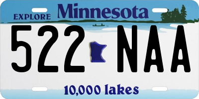 MN license plate 522NAA