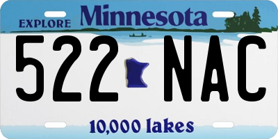 MN license plate 522NAC