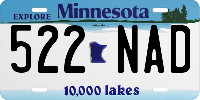 MN license plate 522NAD