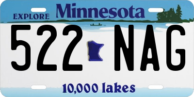 MN license plate 522NAG