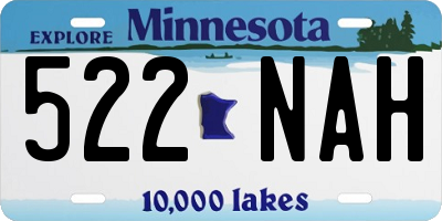 MN license plate 522NAH