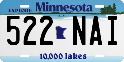 MN license plate 522NAI