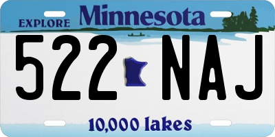 MN license plate 522NAJ