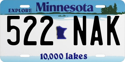 MN license plate 522NAK