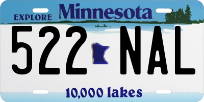 MN license plate 522NAL
