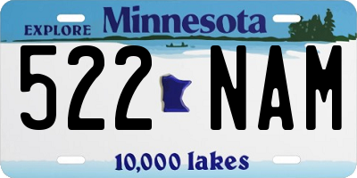 MN license plate 522NAM