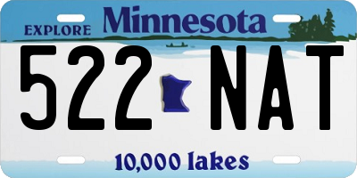 MN license plate 522NAT