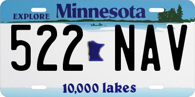 MN license plate 522NAV