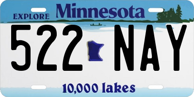 MN license plate 522NAY