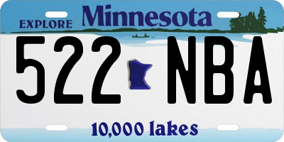 MN license plate 522NBA