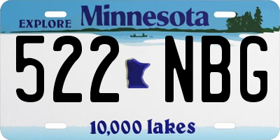 MN license plate 522NBG
