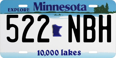 MN license plate 522NBH