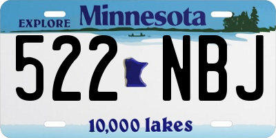 MN license plate 522NBJ