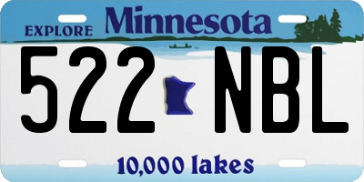 MN license plate 522NBL