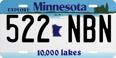 MN license plate 522NBN