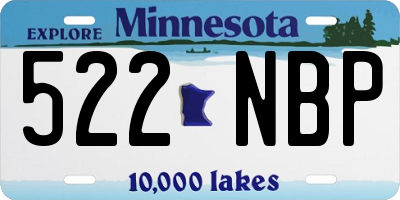 MN license plate 522NBP