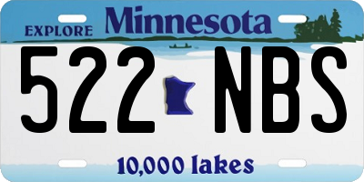 MN license plate 522NBS
