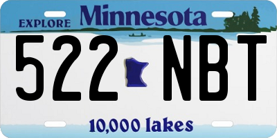 MN license plate 522NBT