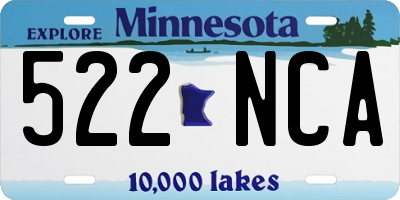 MN license plate 522NCA