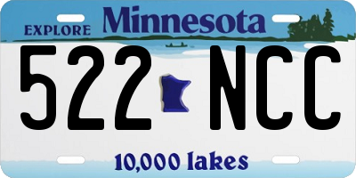 MN license plate 522NCC