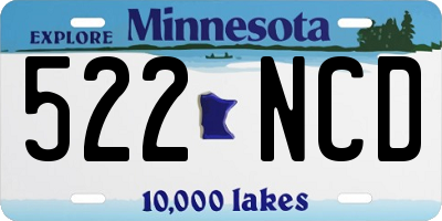 MN license plate 522NCD