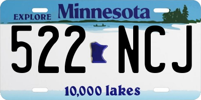 MN license plate 522NCJ