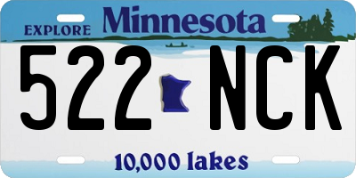 MN license plate 522NCK