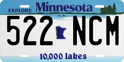 MN license plate 522NCM