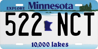 MN license plate 522NCT
