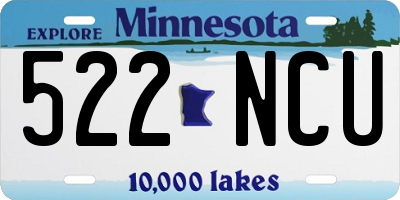 MN license plate 522NCU