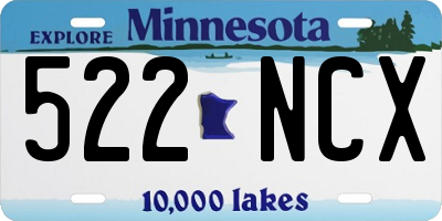MN license plate 522NCX