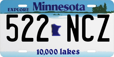 MN license plate 522NCZ