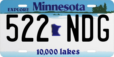 MN license plate 522NDG