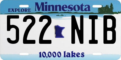 MN license plate 522NIB
