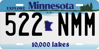 MN license plate 522NMM