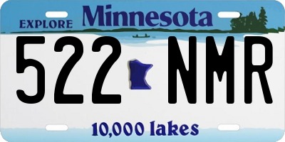 MN license plate 522NMR