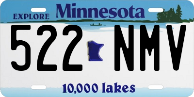 MN license plate 522NMV