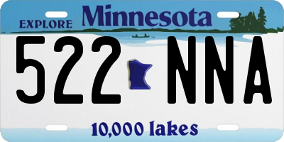 MN license plate 522NNA