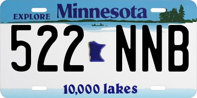 MN license plate 522NNB
